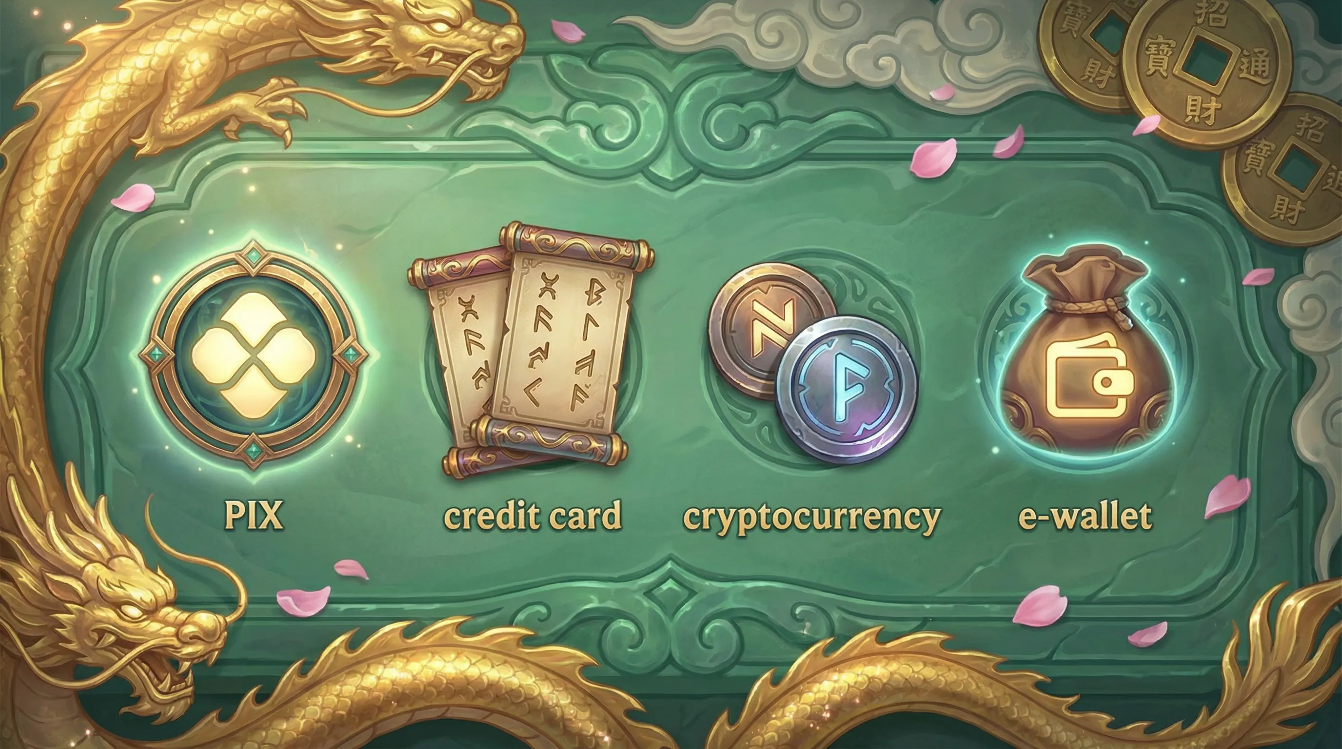 Métodos de pagamento aceitos no ganheibet incluindo PIX